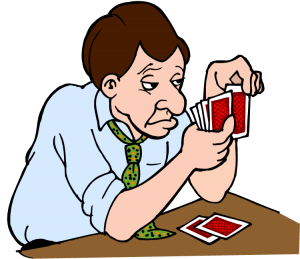 Man Learning the Rules of Poker